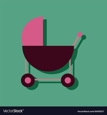 Flat icon design collection baby carriage vector image