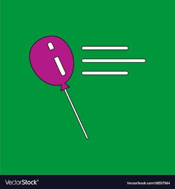 Flat icon design collection balloon silhouette vector image