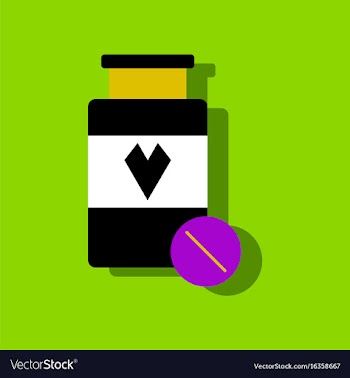 Flat icon design collection bank with pills in vector image
