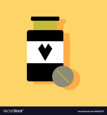 Flat icon design collection bank with pills in vector image