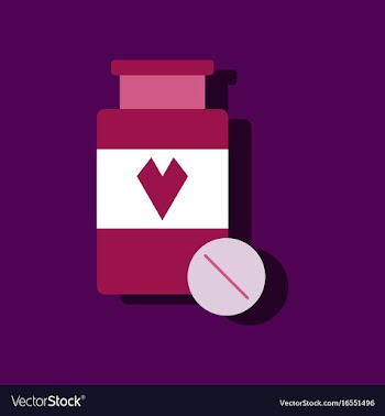 Flat icon design collection bank with pills in vector image