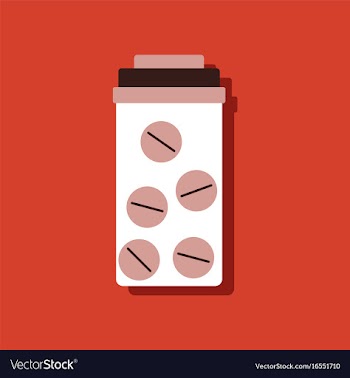 Flat icon design collection bank with pills in vector image