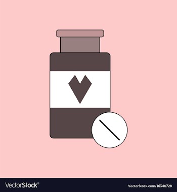 Flat icon design collection bank with pills vector image