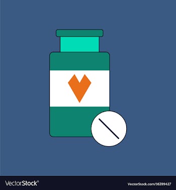 Flat icon design collection bank with pills vector image