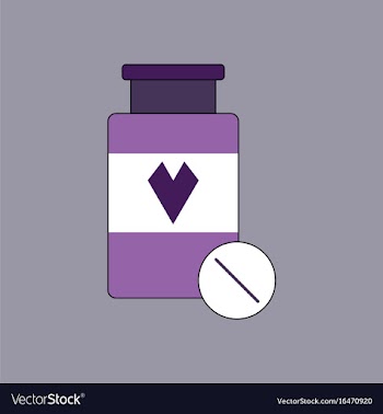 Flat icon design collection bank with pills vector image