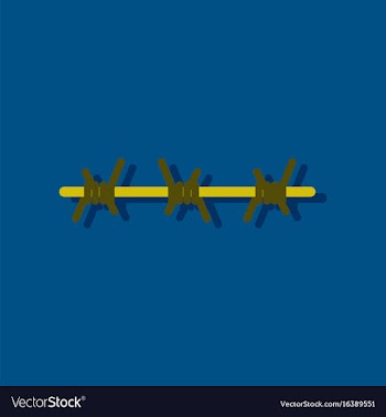 Flat icon design collection barbed wire in vector image