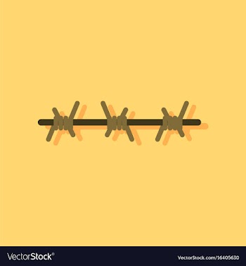 Flat icon design collection barbed wire in vector image
