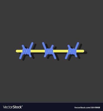 Flat icon design collection barbed wire in vector image
