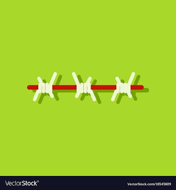 Flat icon design collection barbed wire in vector image