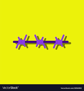 Flat icon design collection barbed wire in vector image