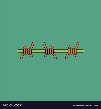 Flat icon design collection barbed wire vector image