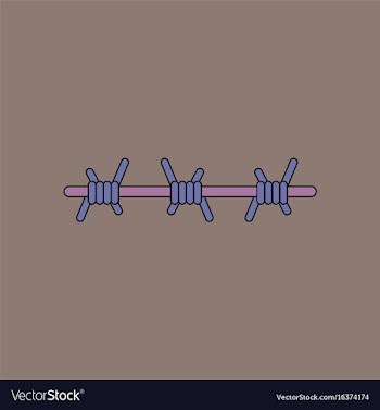 Flat icon design collection barbed wire vector image