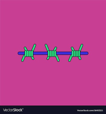 Flat icon design collection barbed wire vector image