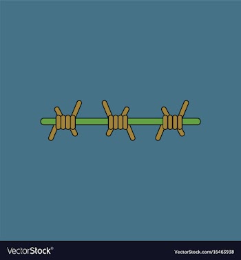 Flat icon design collection barbed wire vector image
