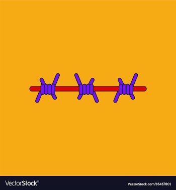Flat icon design collection barbed wire vector image