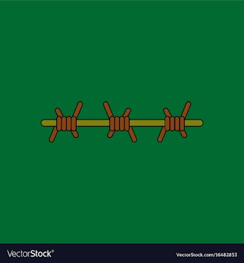 Flat icon design collection barbed wire vector image