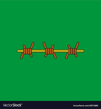 Flat icon design collection barbed wire vector image