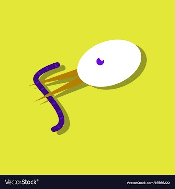Flat icon design collection bird and worm in vector image