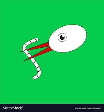 Flat icon design collection bird and worm vector image