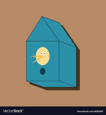 Flat icon design collection bird house in sticker vector image