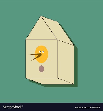Flat icon design collection bird house in sticker vector image