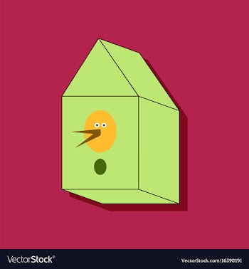 Flat icon design collection bird house in sticker vector image
