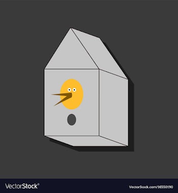 Flat icon design collection bird house in sticker vector image