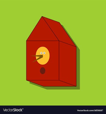 Flat icon design collection bird house in sticker vector image