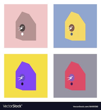 Flat icon design collection bird house vector image