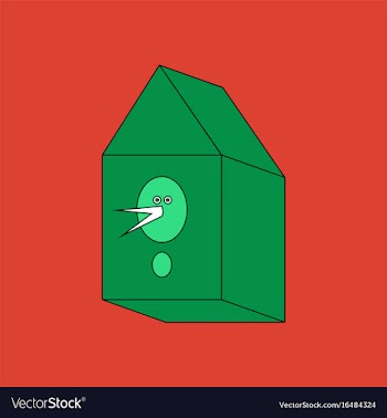 Flat icon design collection bird house vector image