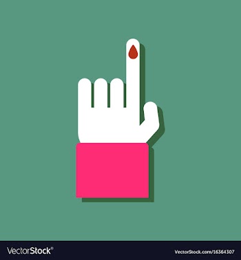 Flat icon design collection blood test in sticker vector image