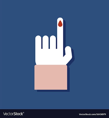 Flat icon design collection blood test in sticker vector image