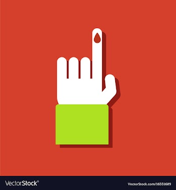 Flat icon design collection blood test in sticker vector image