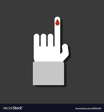 Flat icon design collection blood test in sticker vector image