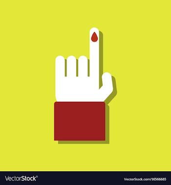 Flat icon design collection blood test in sticker vector image