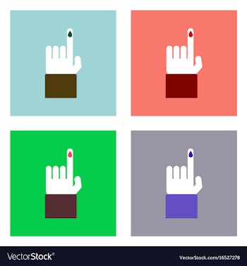 Flat icon design collection blood test vector image