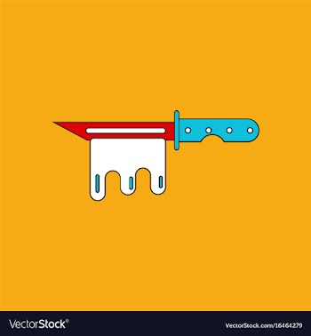 Flat icon design collection bloody army knife vector image