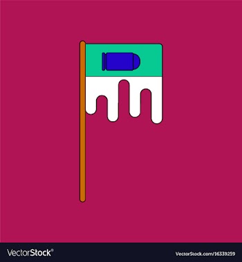 Flat icon design collection bloody flag with vector image