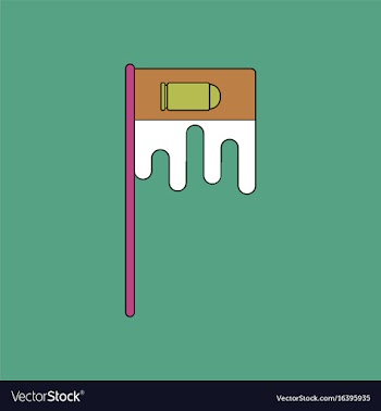 Flat icon design collection bloody flag with vector image