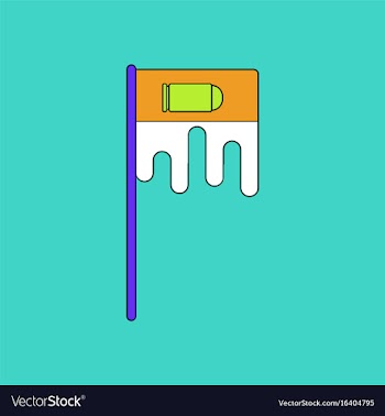 Flat icon design collection bloody flag with vector image