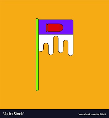 Flat icon design collection bloody flag with vector image
