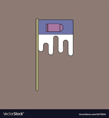 Flat icon design collection bloody flag with vector image
