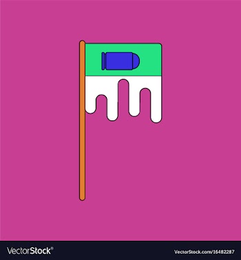 Flat icon design collection bloody flag with vector image