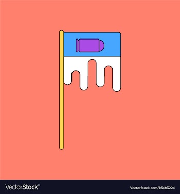 Flat icon design collection bloody flag with vector image