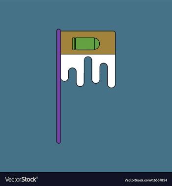 Flat icon design collection bloody flag with vector image
