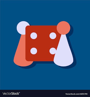 Flat icon design collection board game and dice vector image