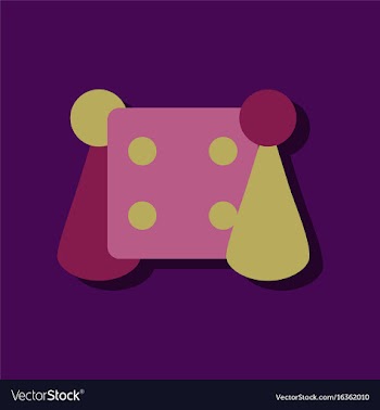 Flat icon design collection board game and dice vector image