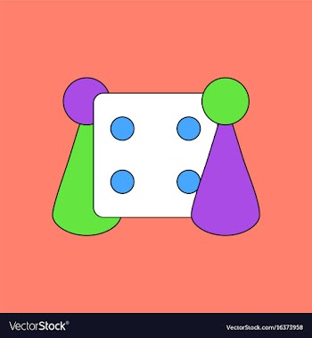 Flat icon design collection board game and dice vector image