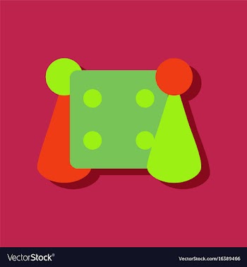 Flat icon design collection board game and dice vector image