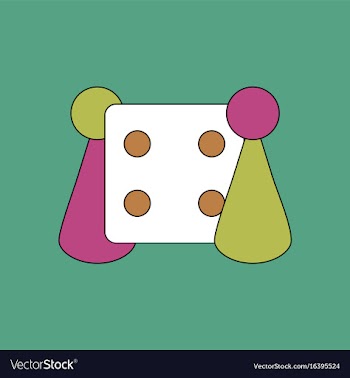 Flat icon design collection board game and dice vector image
